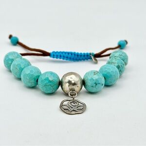 Silpada Retired B2810 “Best Trends” Magnesite Beads Adjustable Bracelet